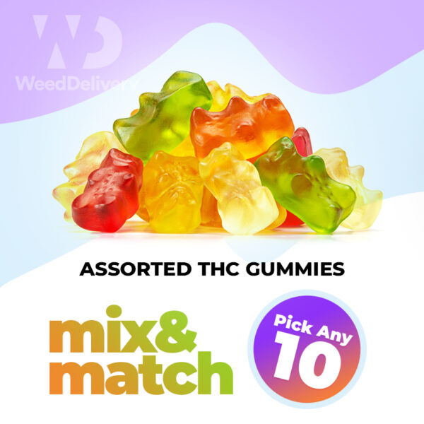 Assorted THC Gummies – Mix & Match – Pick Any 10