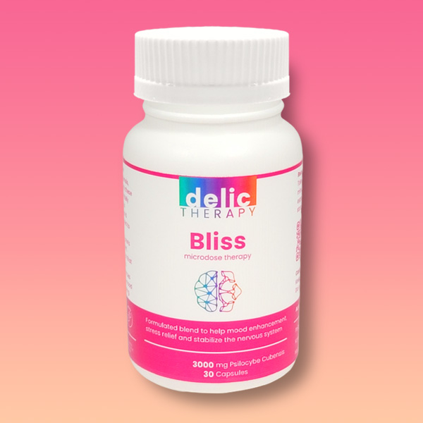 Delic Therapy – Bliss Shroom Capsules 3000mg (Micro-dose)