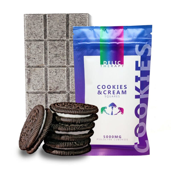 Delic Therapy - Shroom Chocolate Squares Cookies and Cream