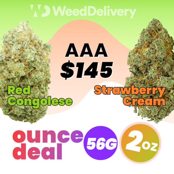 2Oz (56G) Deal | AAA - Red Congolese & Strawberry Cream