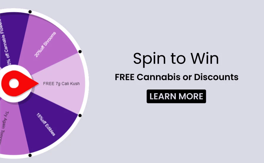 Spin the wheel to win FREE Cannabis