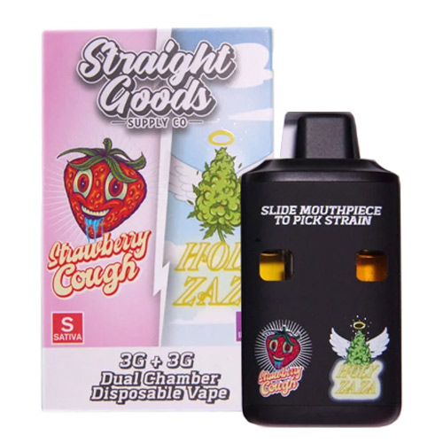 Straight Goods Dual Chamber Vape - Strawberry Cough & Holy ZaZa 6000mg