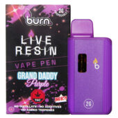 Burn Live Resin Disposable Vapes – Grand Daddy Purple (Indica) (2 Gram)