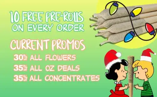 Christmas Cannabis SALE free pre-rolls