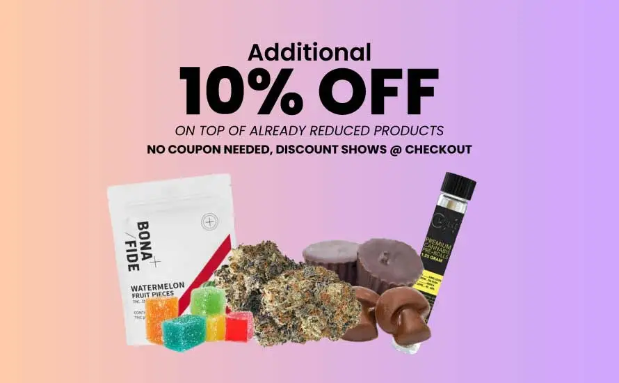 Additional 10% off on all Cannabis orders